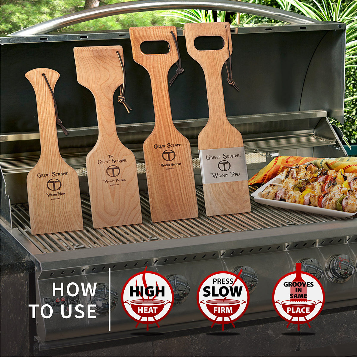 Easy to clean tool that removes burnt residue after cooking