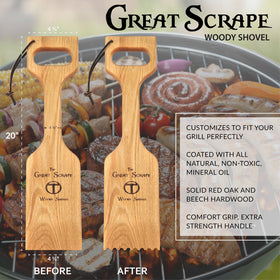 Gift-ready wooden grill scraper for BBQ enthusiasts