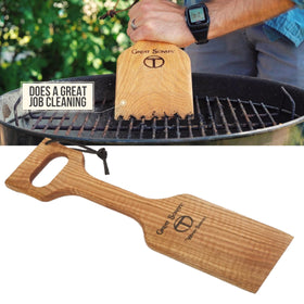The Woody Shovel long-reach design protects hands during cleaning