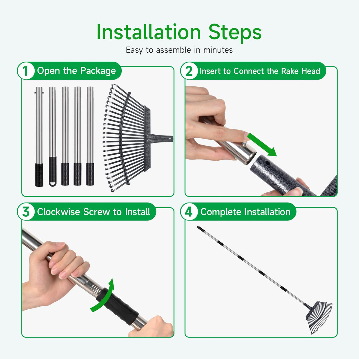 GreatBuddy adjustable-length handle reduces bending for comfortable use
