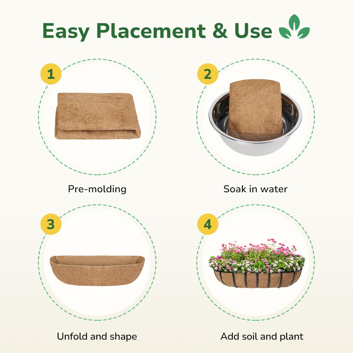 GreatBuddy coco liner moisture-control design helps balanced soil and healthier roots