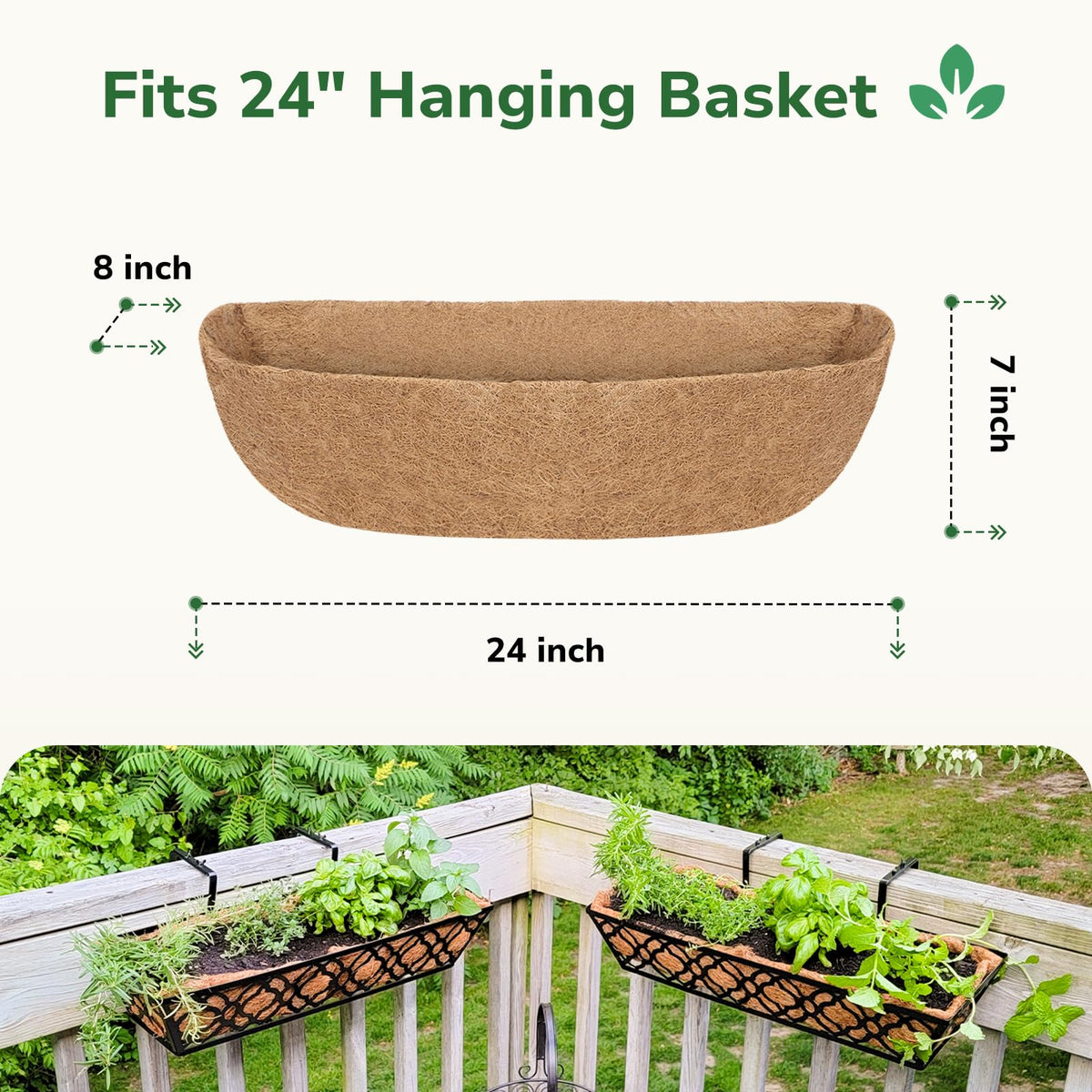 GreatBuddy coco liner natural-fiber texture adds eco-friendly decor to window boxes