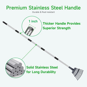 GreatBuddy easy-assembly rake with simple screw-in or insertion steps.