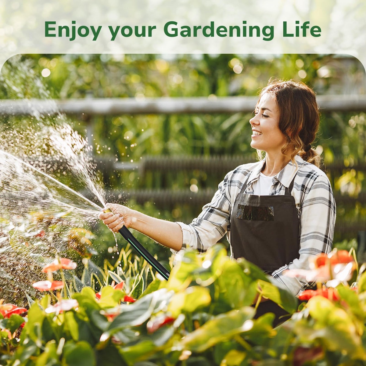GreatBuddy hose stores neatly and supports a range of outdoor tasks