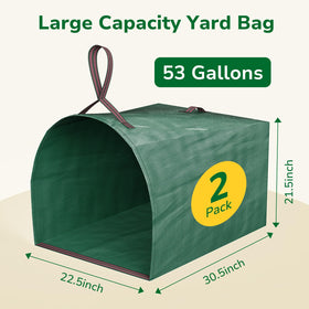 GreatBuddy lawn bag with large 53-gallon capacity for yard waste.