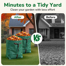 GreatBuddy bag is versatile for leaves, grass, patio cleanup, and more.
