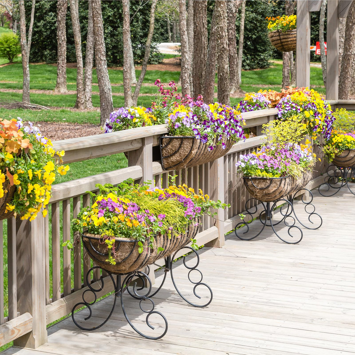 GreatBuddy planter-liner-flower-patch keeps soil tidy on breezy balconies