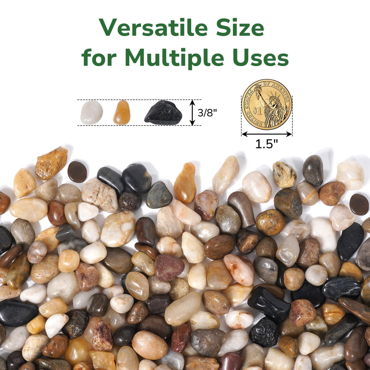 GreatBuddy polished stones for aquariums provide safe, fade-resistant shine.