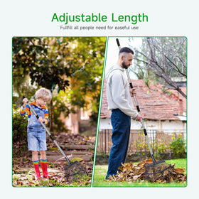 GreatBuddy rake with 25 reinforced tines for thorough debris collection