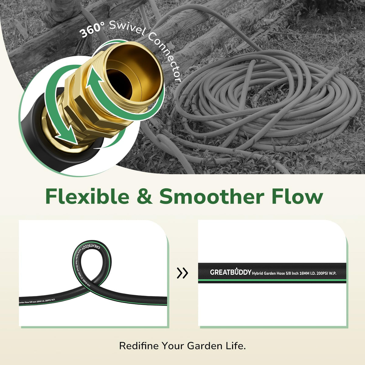 GreatBuddy ultralightweight design for easy handling during watering