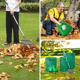 GreatBuddy efficient for raking leaves near fences and rooftops.