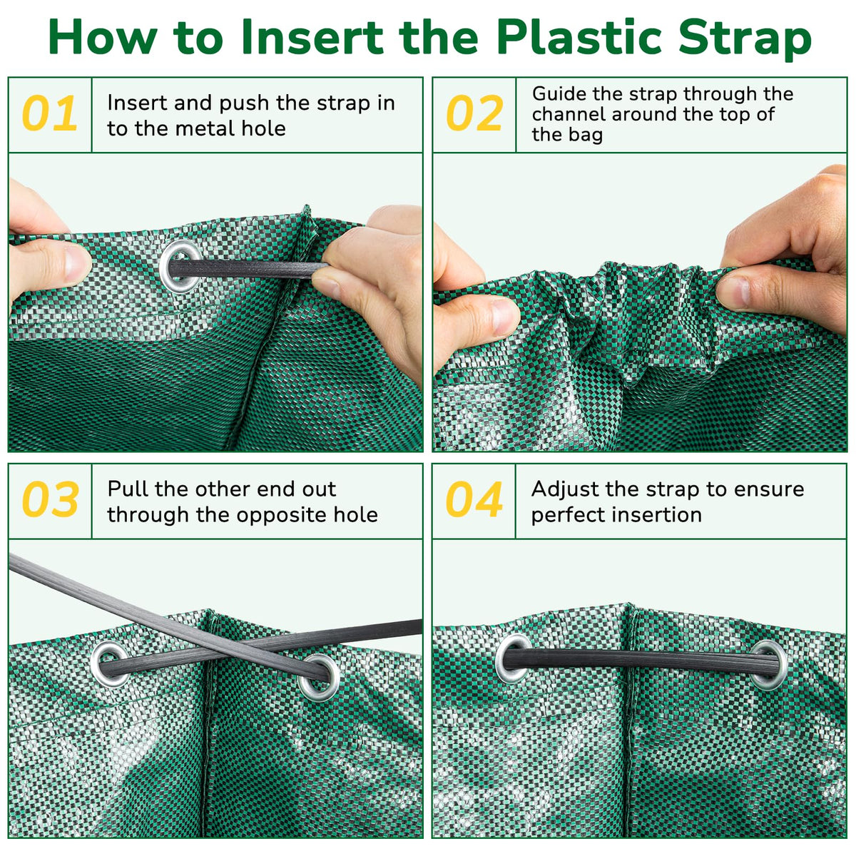 Durable 32-gallon bag handles leaves and debris with ease.