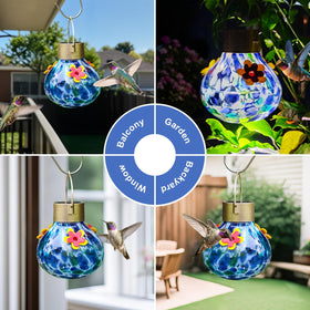 Grebilux garden decor solar hummingbird light adds outdoor color