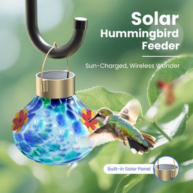 Grebilux wide-mouth hummingbird feeder is easy to fill and clean