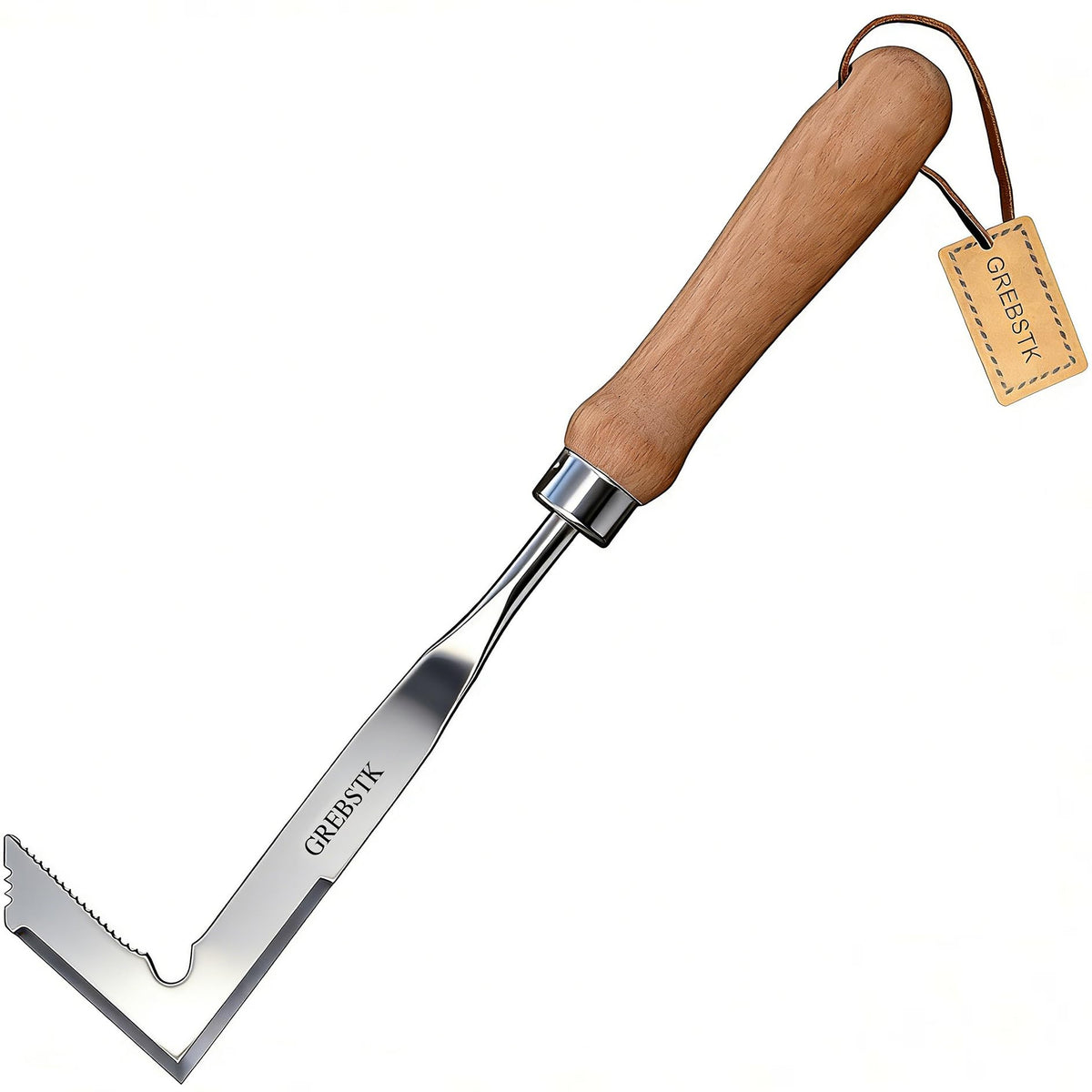 Grebstk crack weeder blade for sharp, precise weed removal between pavers.