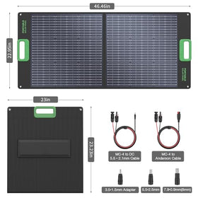 GRECELL 100W panel folding for easy storage in a vehicle