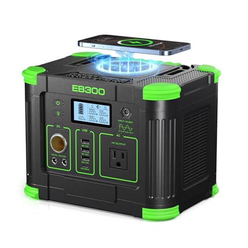 GRECELL 300W portable power station front view for camping and travel