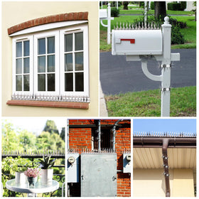 GRECOMEIN bird feeder baffle blocks wildlife access outdoors.