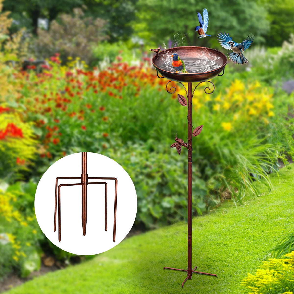 GRECOMEIN garden centerpiece that pairs with feeders and decor.