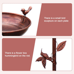 GRECOMEIN large 12-inch bowl accommodates multiple birds for bathe and drink.
