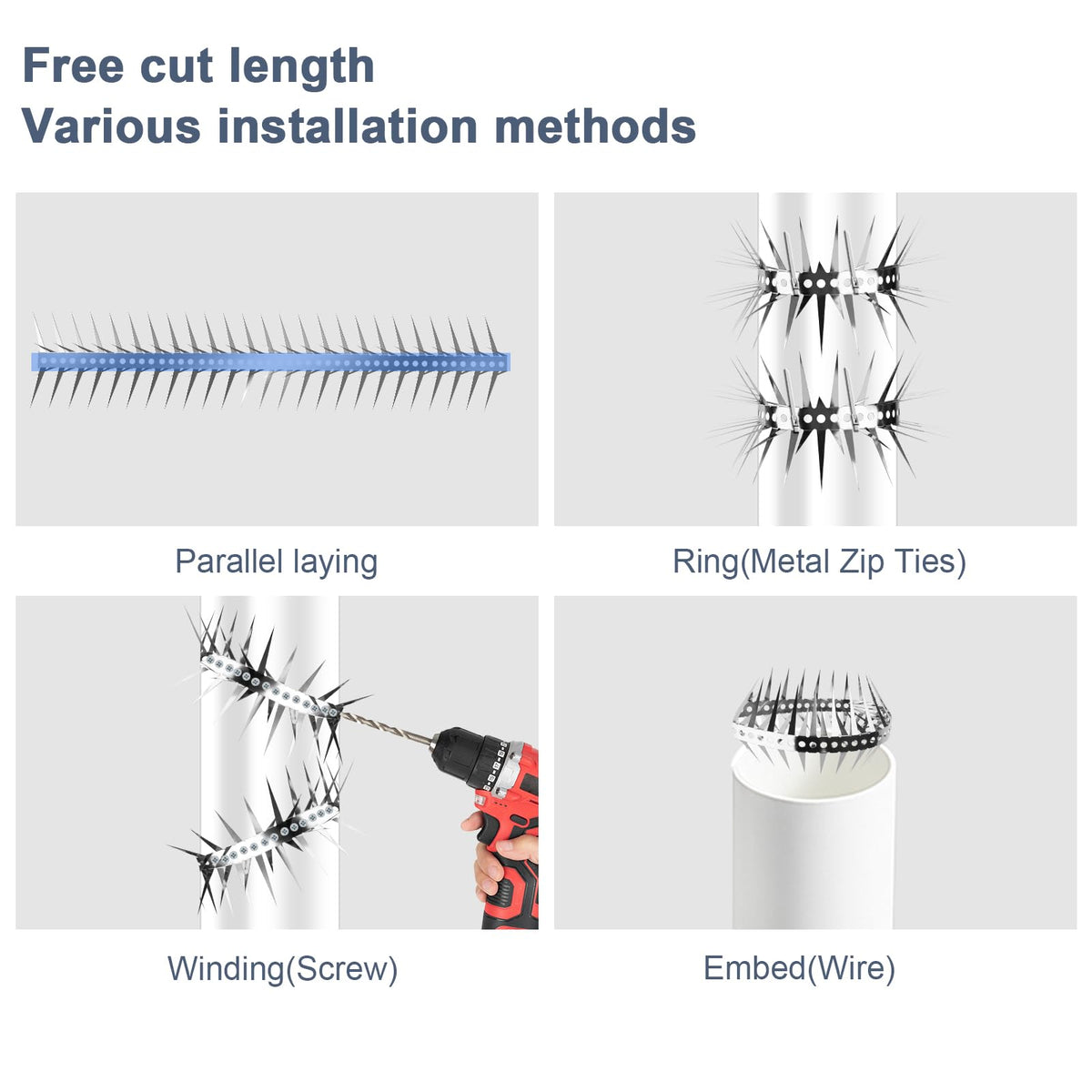 GRECOMEIN raccoon deterrent spikes help keep gardens tidy and wildlife away.