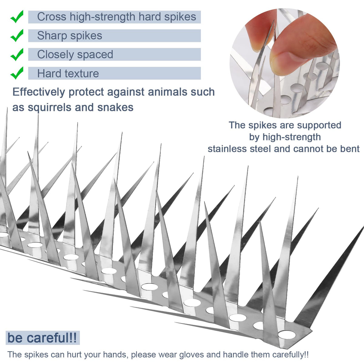 GRECOMEIN squirrel deterrent spikes guard outdoor bird feeders against raids.