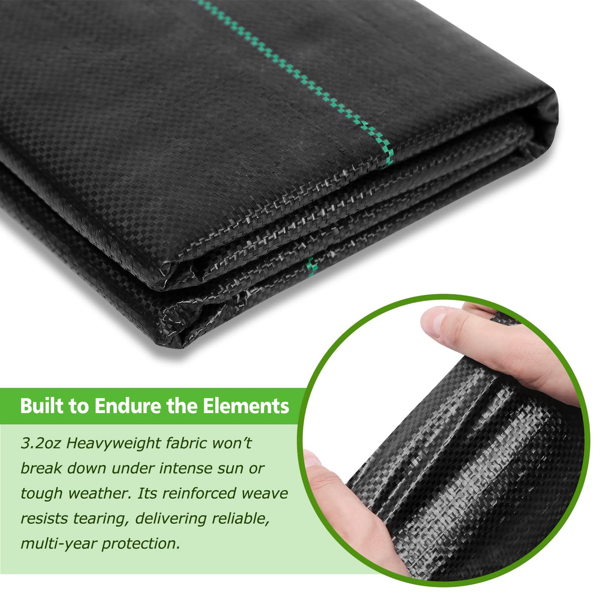 Gree-Mac U-shaped pegs securing fabric during quick installation