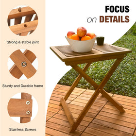 GREEN ALLUVIUM folding table supports up to 165 lbs for sturdy placement