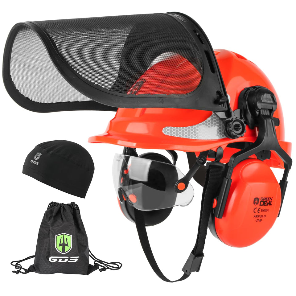 GREEN DEVIL helmet built-in visor and mesh shield for comprehensive protection