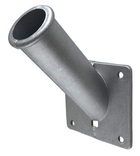 Green Grove aluminum flag pole bracket mount showing 45-degree display for flags
