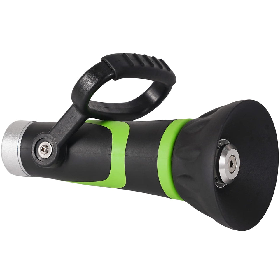GREEN MOUNT GSFNG98 garden hose nozzle close-up highlighting sturdy metal construction for tough tasks.