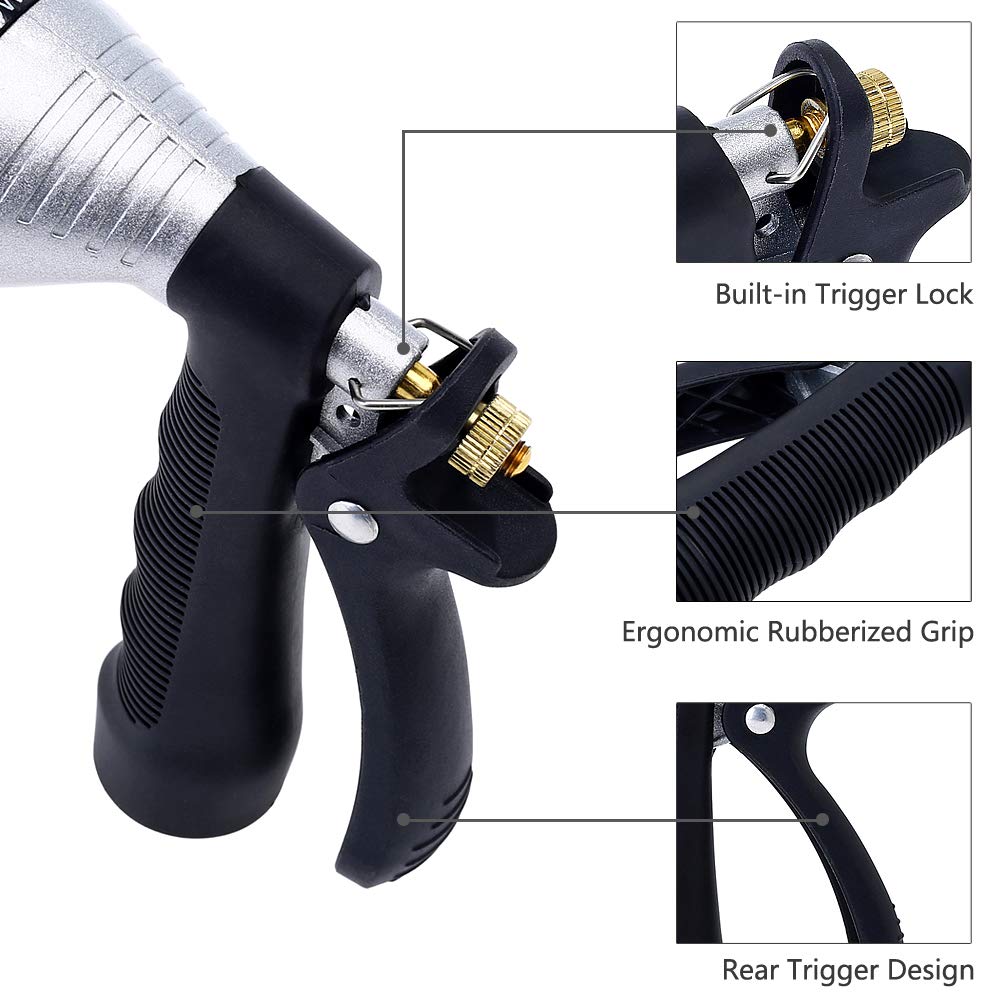GREEN MOUNT integrated trigger lock keeps water flow steady.