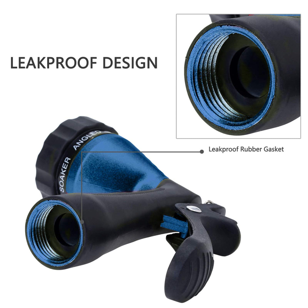 GREEN MOUNT leakproof hose nozzle with rubber washers to prevent leaks