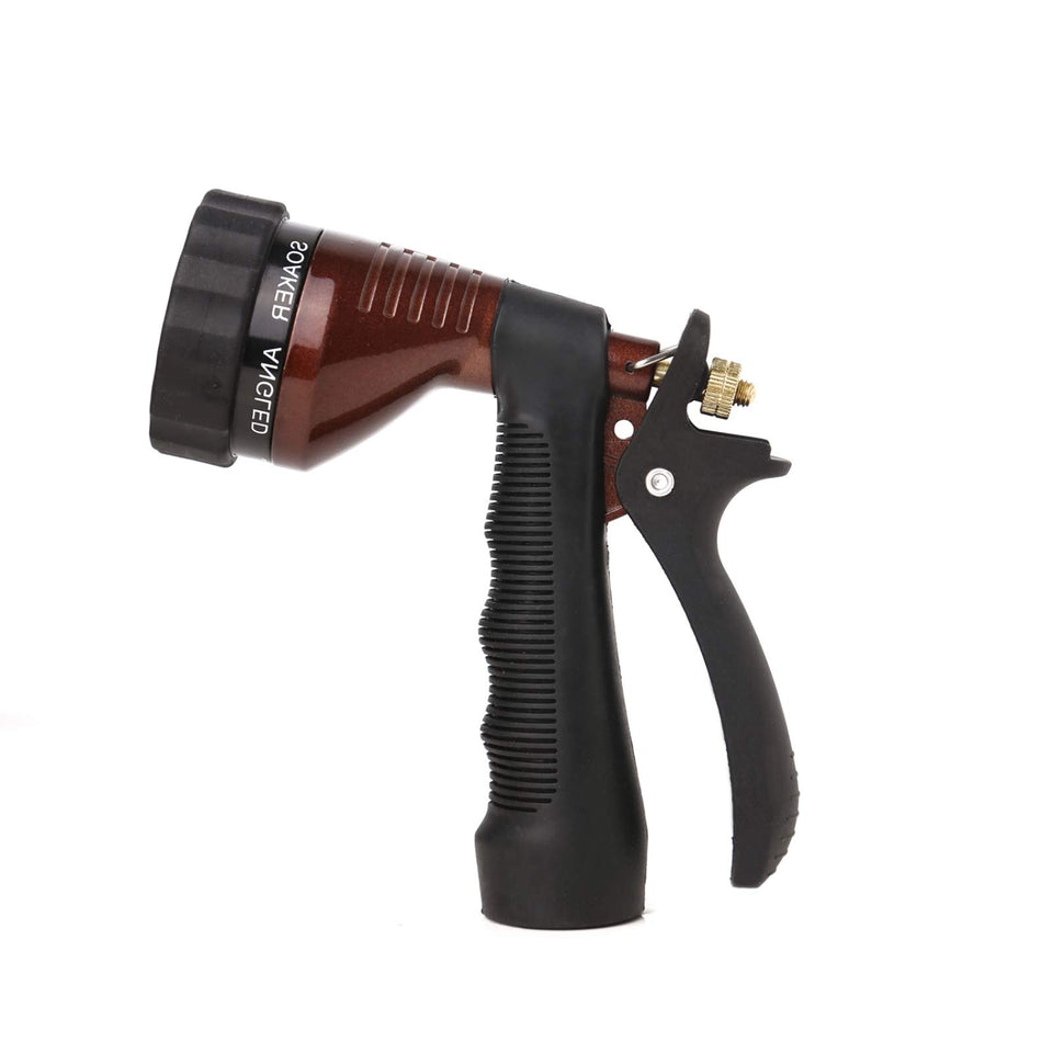 GREEN MOUNT metal hose nozzle with adjustable patterns for versatile watering tasks