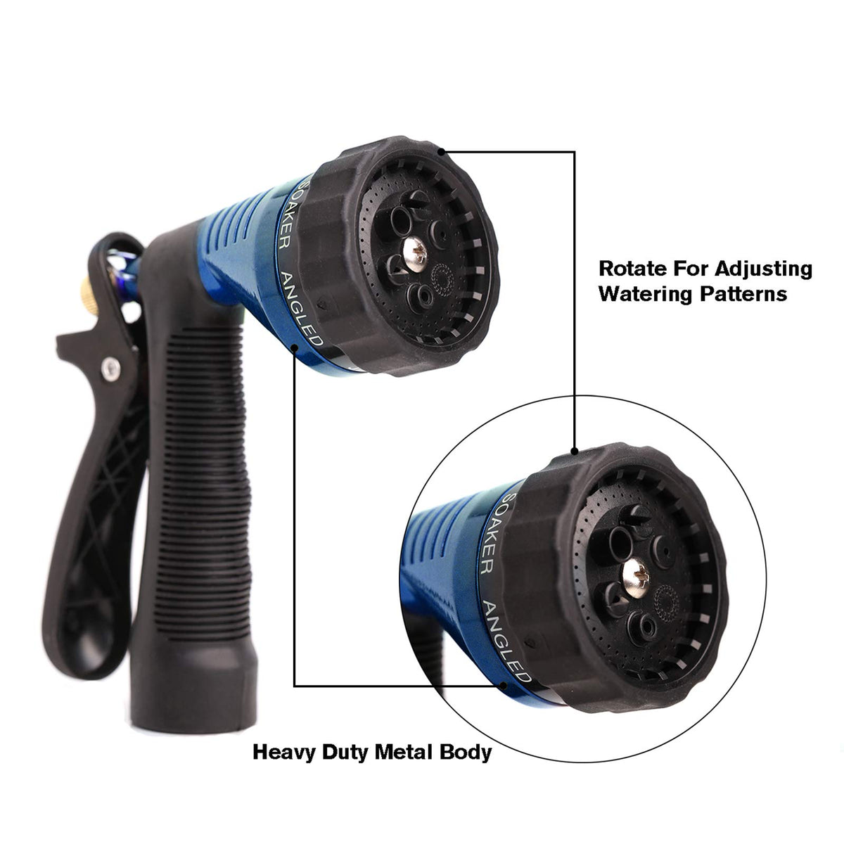 GREEN MOUNT nozzle grip with rubber dial for comfortable handling