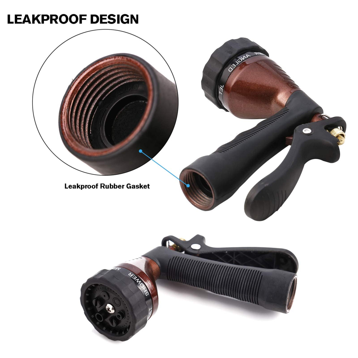 GREEN MOUNT rubber-washer seal provides leakproof hose connections