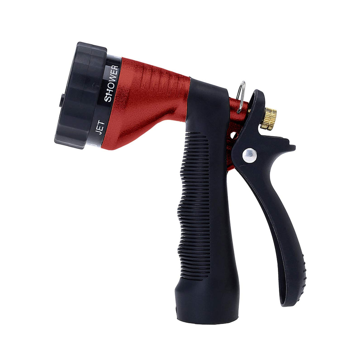 Green Mount water hose nozzle metal body for durable construction and rust resistance