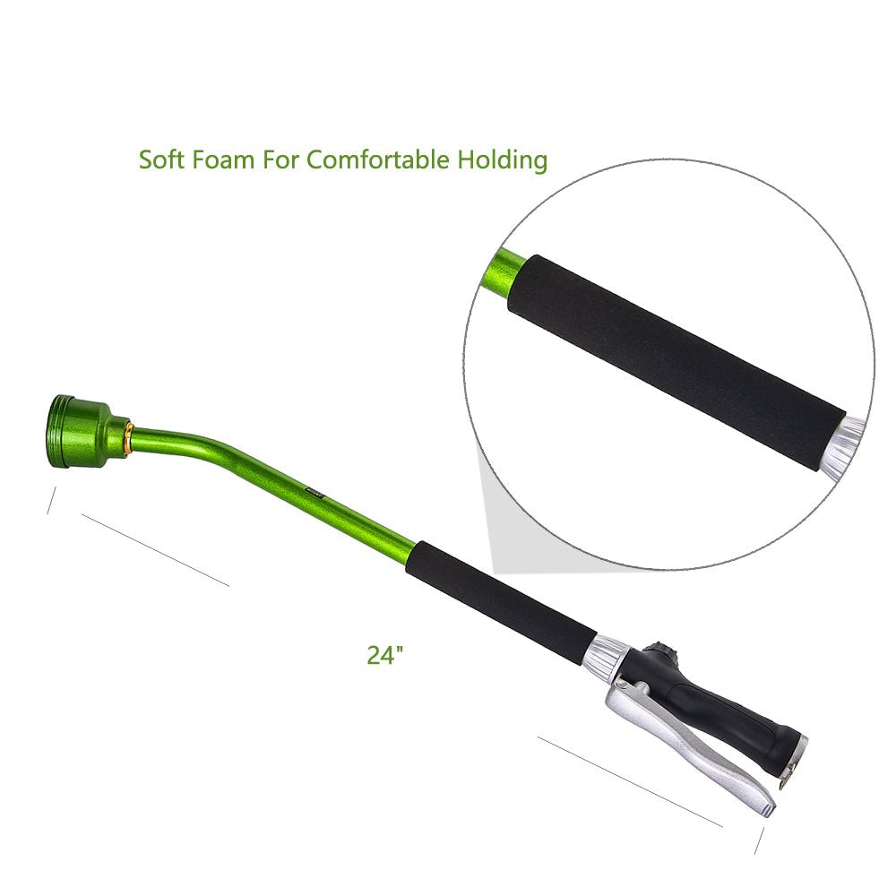 GREEN MOUNT Watering Wand aluminum construction keeps it lightweight yet durable.
