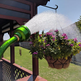 GREEN MOUNT Watering Wand curve design eases access to planters.