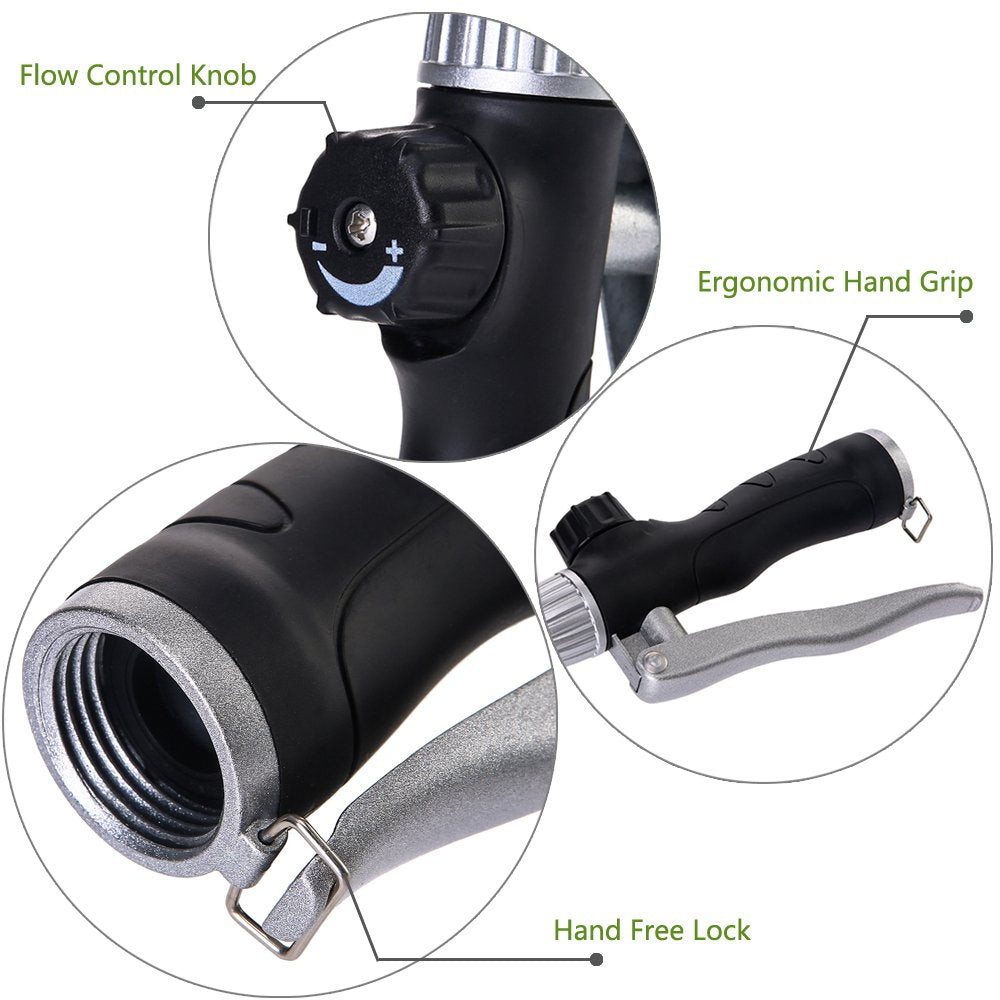 GREEN MOUNT Watering Wand hold-open clip enables continuous spraying.