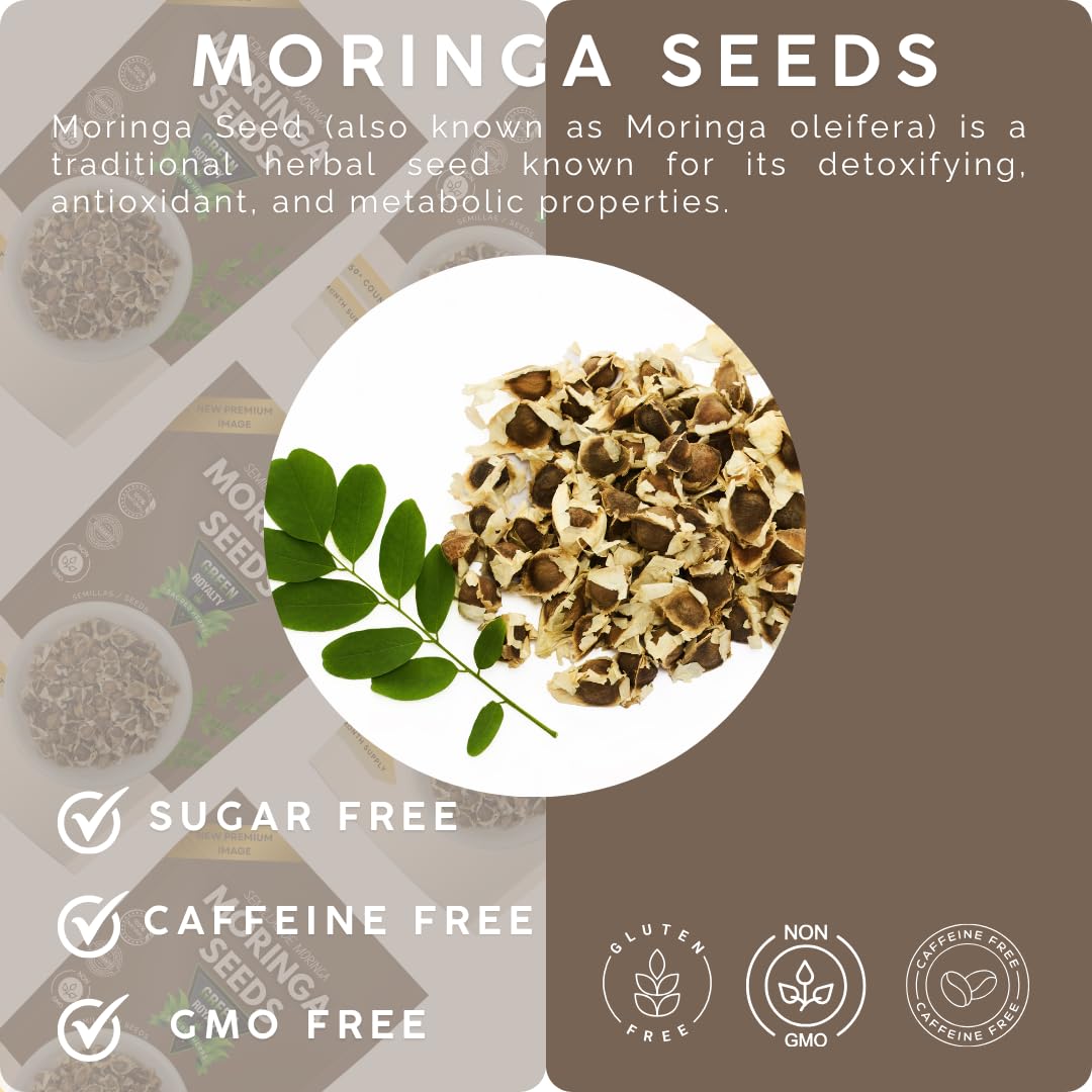 Green Royalty Moringa seeds in a bowl, ready for daily use.