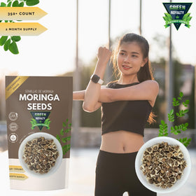 Green Royalty Moringa seeds lightly roasted, savory aroma and smooth finish.