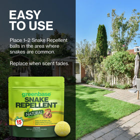 Greenbase long-lasting scent barrier balls keep areas snake-free for weeks