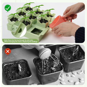 GREENBAZZAR seed starter tray extra-thick, reusable construction for durability.