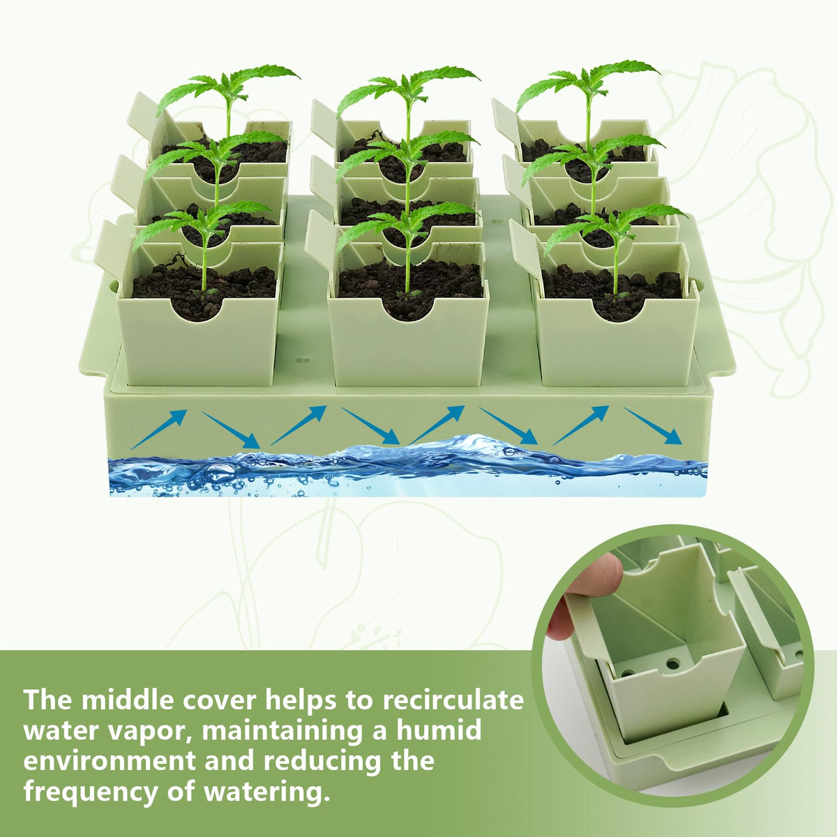 GREENBAZZAR seed starter tray works with peat pellets for quick setup.