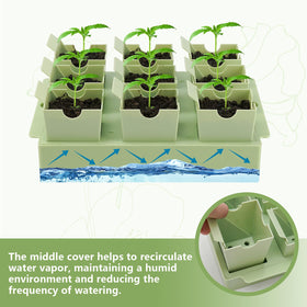 GREENBAZZAR seed starter tray works with peat pellets for quick setup.