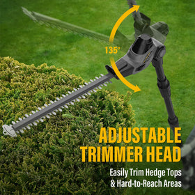Greenfury 135-degree adjustable head trims awkward angles with ease.