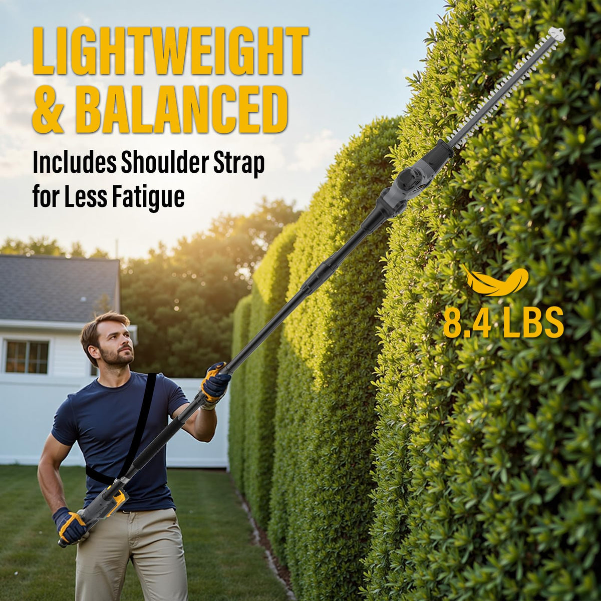 Greenfury detachable pole simplifies storage after pruning tasks.