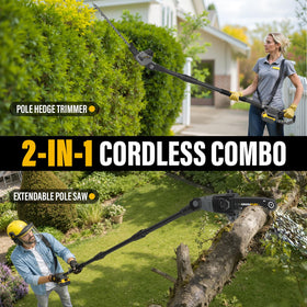 Greenfury 2in1 tool compatible with Dewalt 20V Max batteries for flexible power.