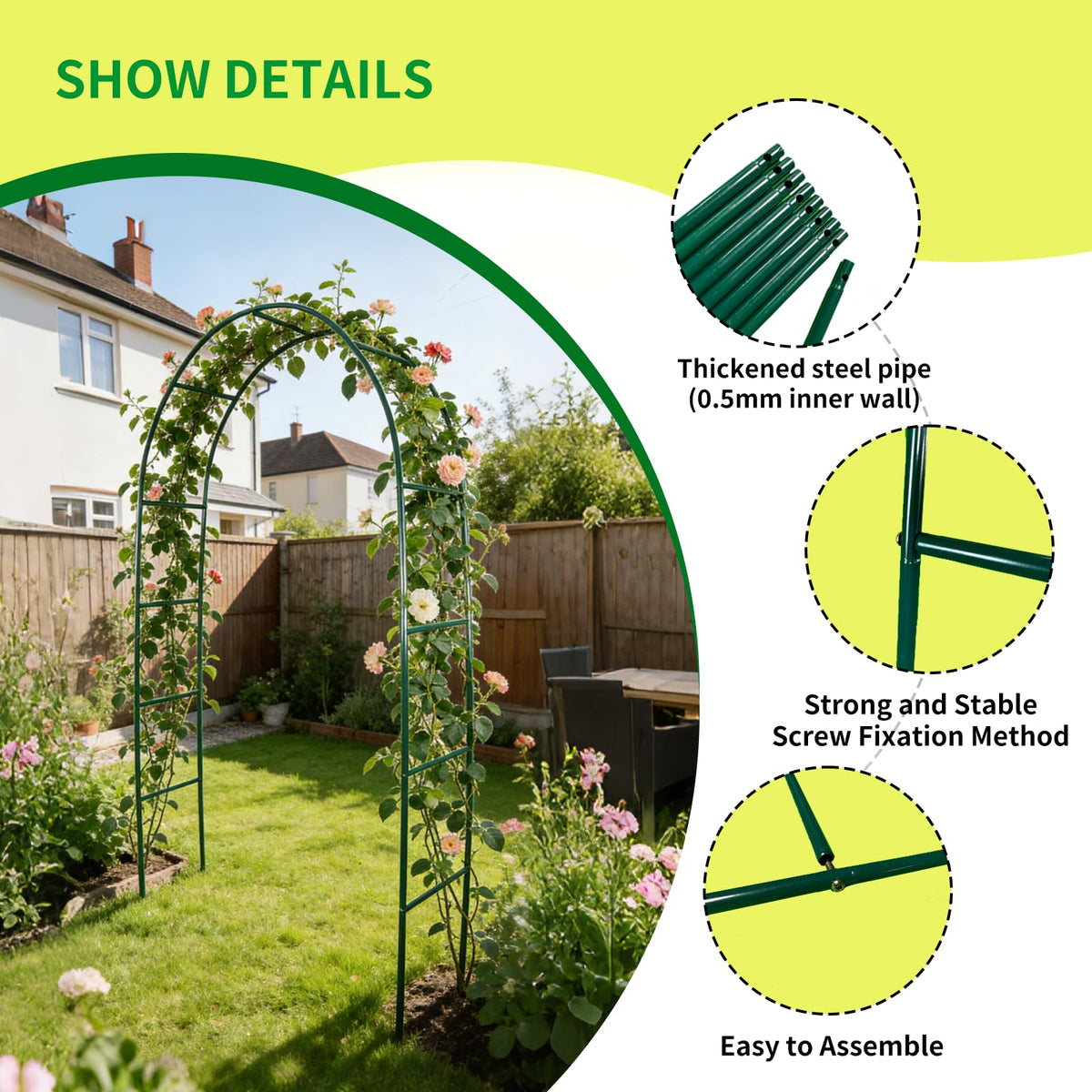 GreenGiggle anti-wobble assembly ensures quick setup with stable frames.